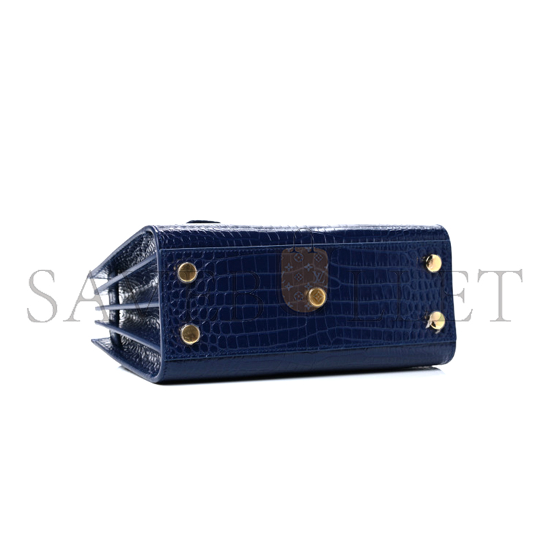 Y*L blue croc embossed leather nano classic sac de jour tote 392035dnd1n4150 (22*18*10.5cm)